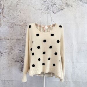 Victoria's Secret polka-dot sweater rabbits hair blend Women's Size M